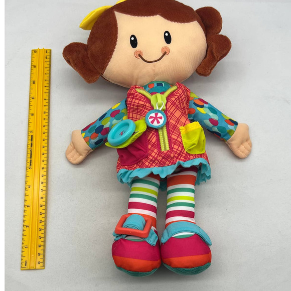 Playskool Dressy Kids Girl Activity‎ Plush Doll 14" Toddler Fine Motor Skills - Picture 3 of 5